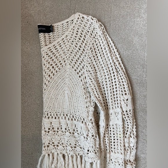 MINKPINK Henna Cream Crochet Crop Top - Picture 9 of 12